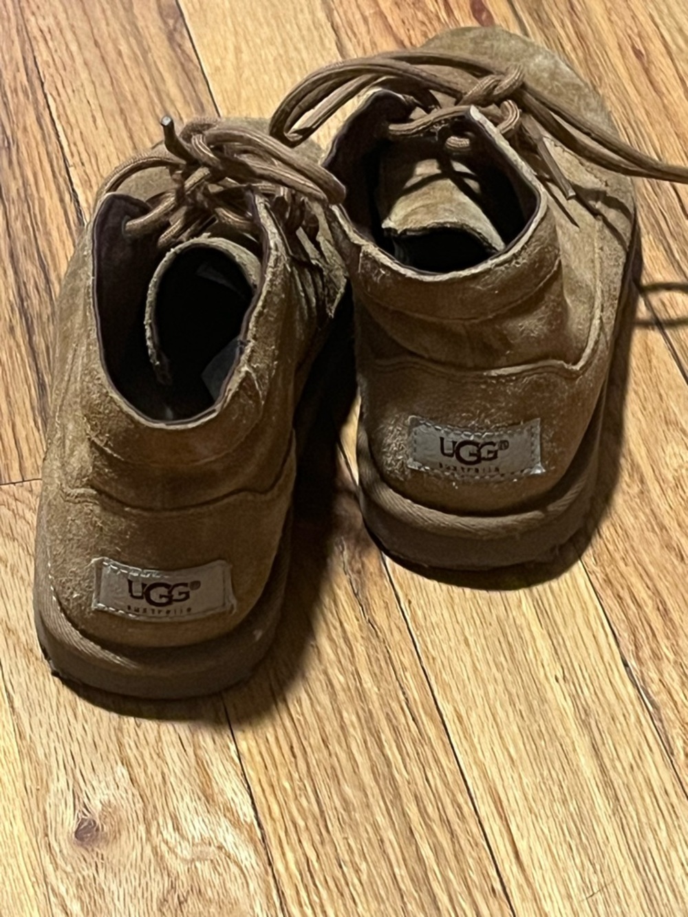 UGG Big Kids Neumel Suede Chukka Boots - Chestnut Brown - Size 3 (Unisex) - Picture 6 of 9